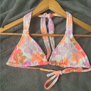 Triangle Bikini Top - Xhilaration Pink Floral Size Small